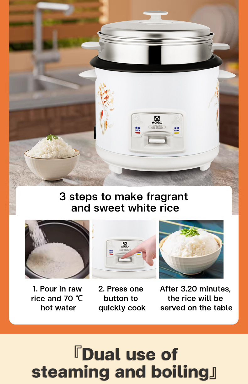 rice cooker small 1.5L/2L/3L rice cooker with steamer mini rice cooker ...