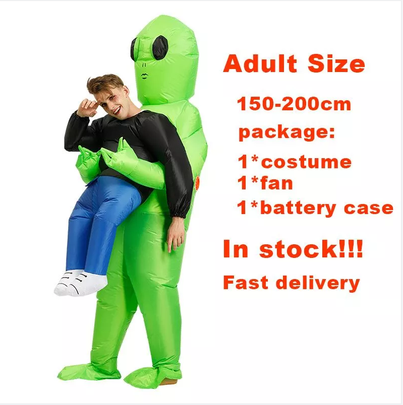 【Local Inflatable Costume green alien costumes kids Funny