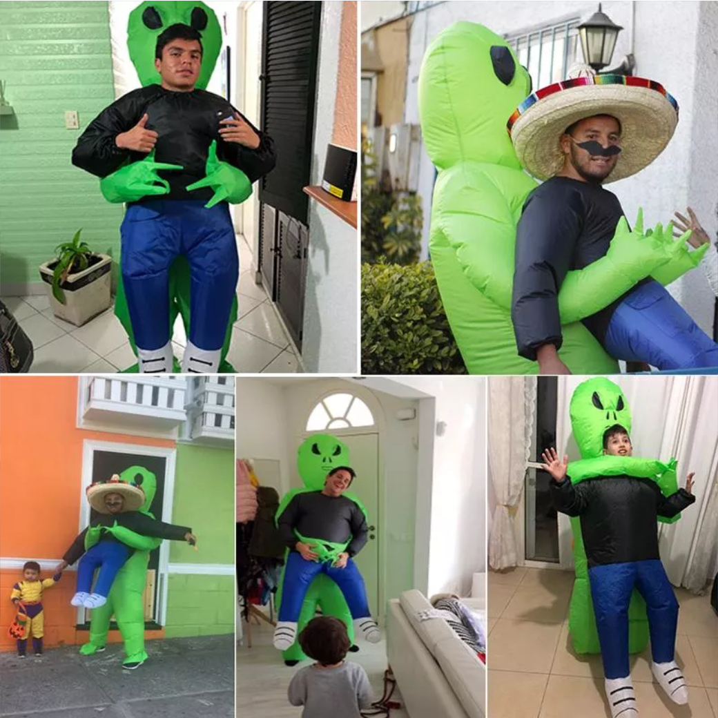 【Local Inflatable Costume green alien costumes kids Funny