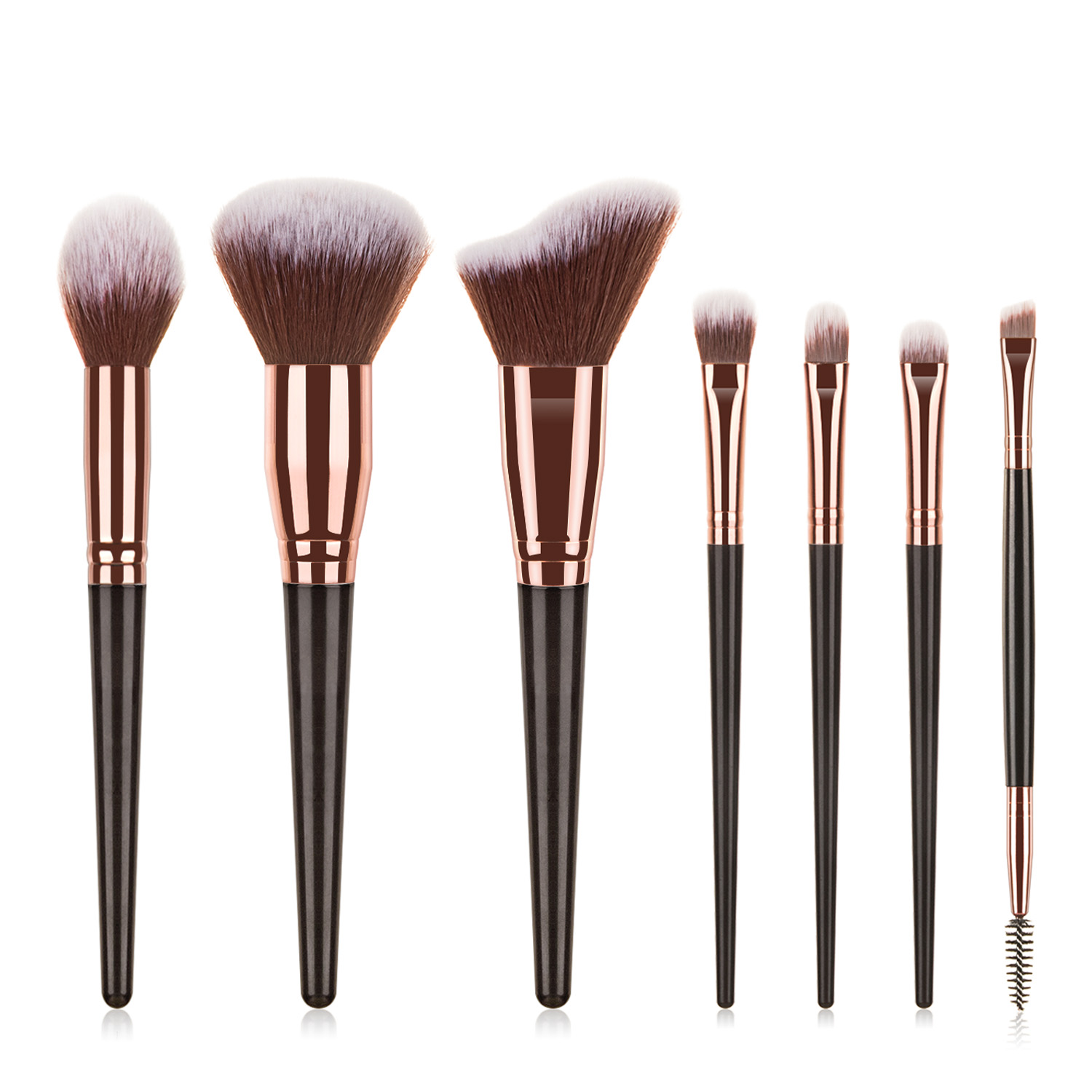 7 Black Oversized Makeup Brush Set Makeup Tools Include Blush Brush ...