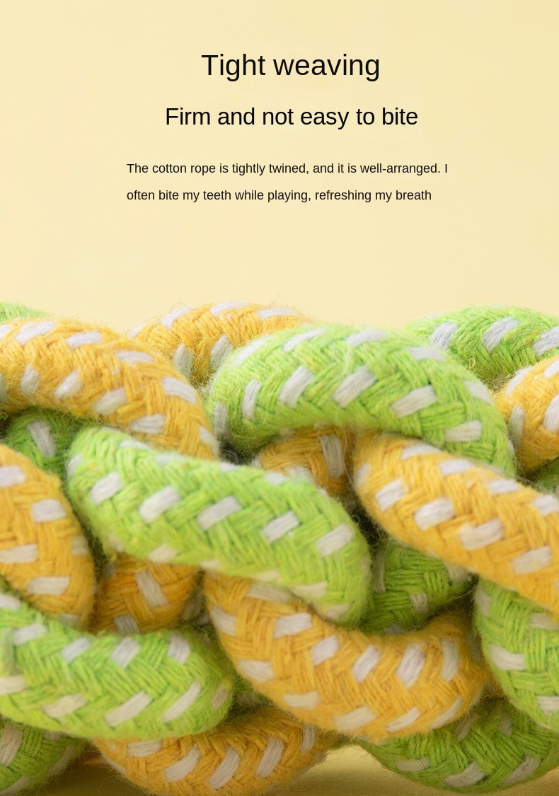 Pet Supplies Dog Cotton Rope Toy Molar Teeth Cleaning Dog Bite Rope ...