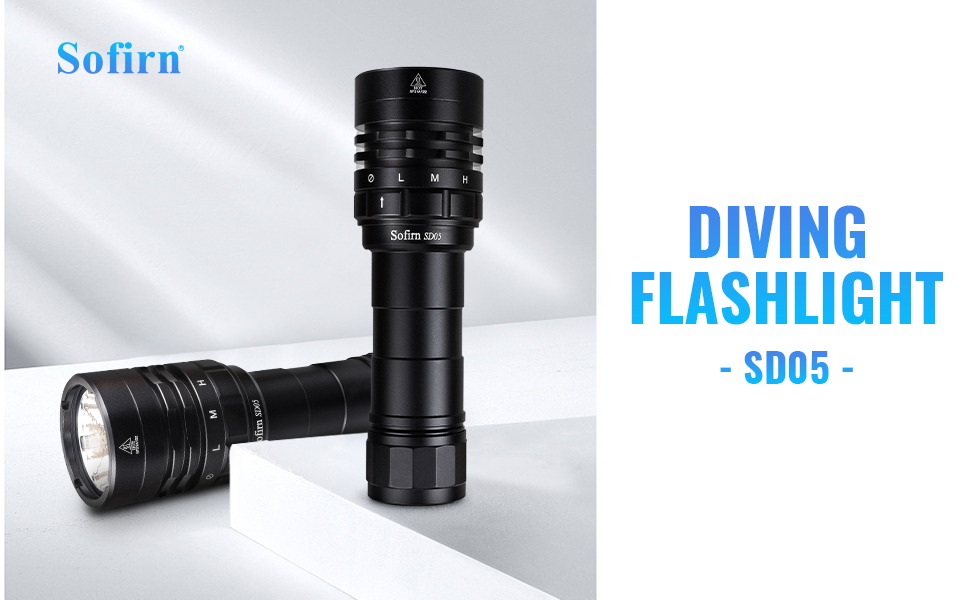 Lampe Torche Sofirn SD05 – Plongée Sous-marine – 3000 Lumens – XHP50.2 – 21700