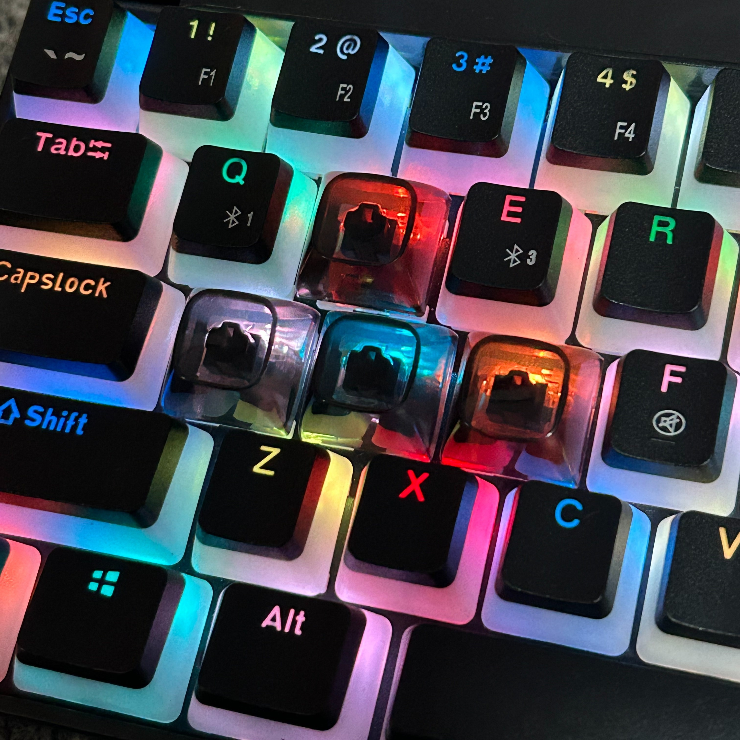Black Transparents Keycap,10 Pc Keycaps Shell Protection For Mechanical ...