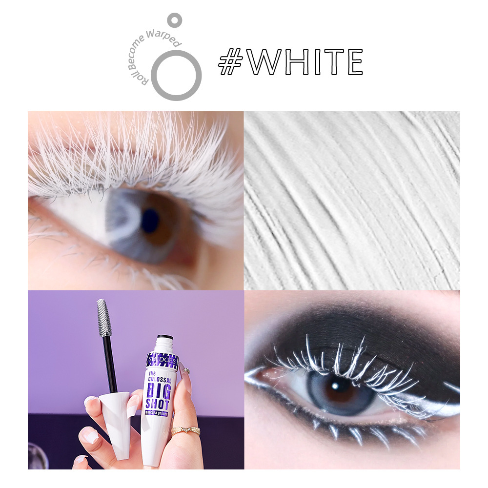 White Mascara Waterproof Quick-Drying Base Long Curling Non-Smudge ...