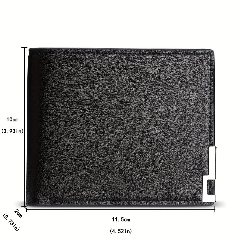 1 Piece Men's Business Simple Short Wallet Youth Fashion Bi-Fold Multi ...