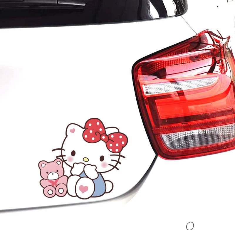 2024 NEW Lovely Kitty Car Stickers Fuel Tank Sticker Review Mirror ...