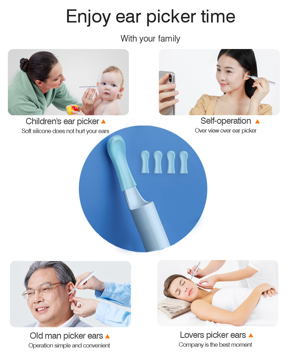 Hailicare 3.9Mm Earpick With Camera For Baby Adult Otoscope Endoscope