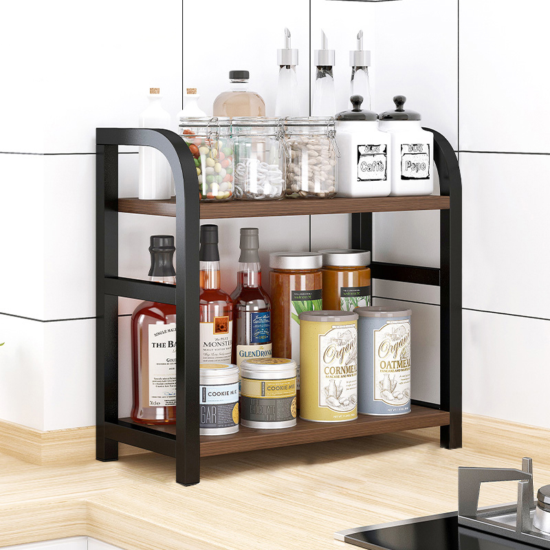 Kitchen Condiment Seasoning Storage Organizer Rack 2Tier Spice Rack ...