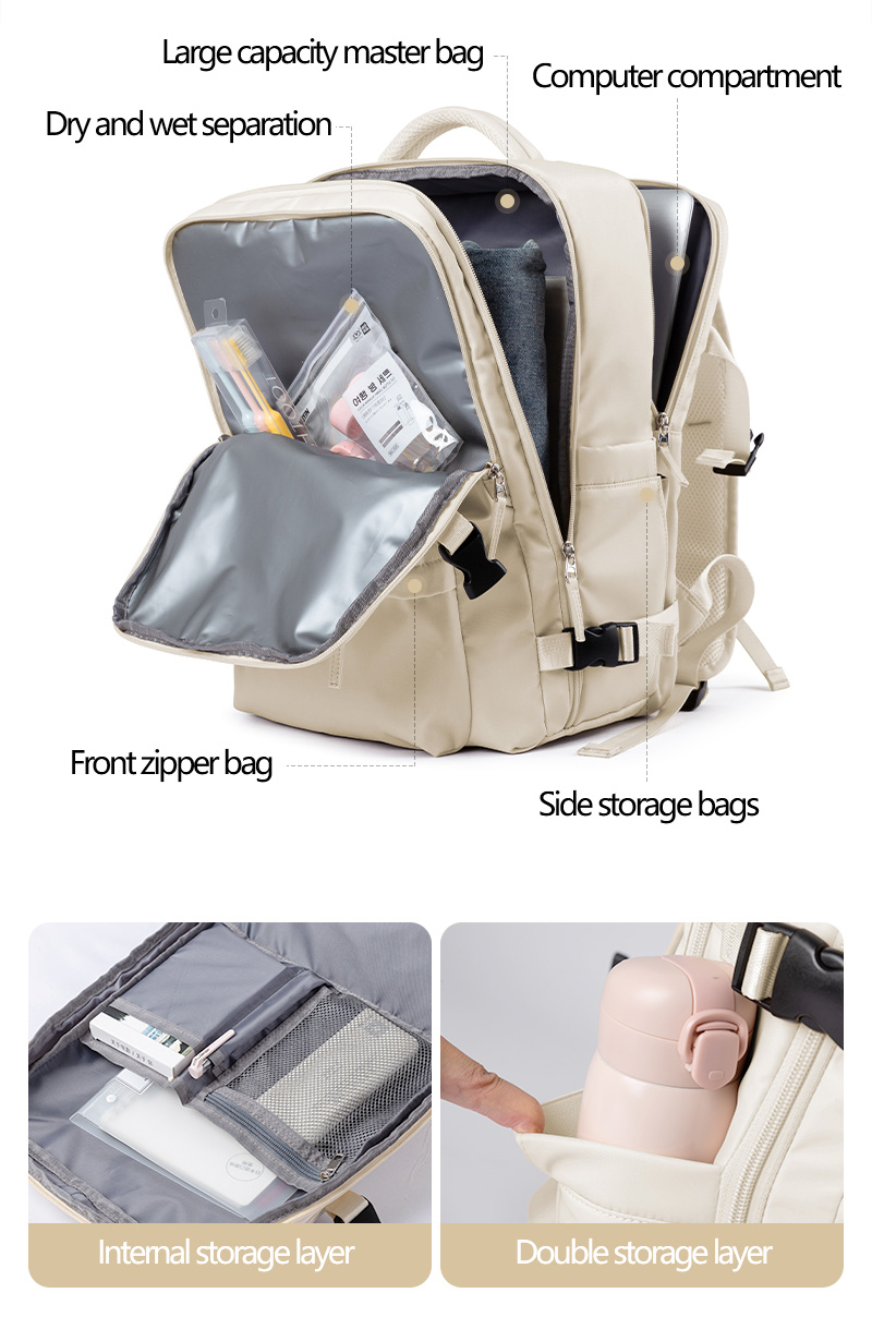 Waterproof Laptop Backpack 16 inch Multifunction Travel Backpack ...