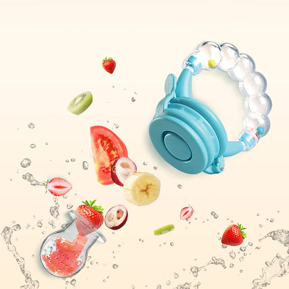 1 Pack Baby Teether Baby Food Supplement Bite Bite Happy Rattle Bell ...