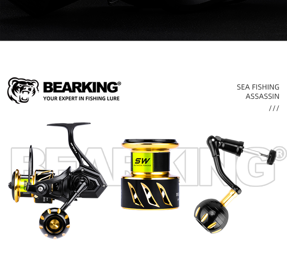 Bearking New Saltwater Fishing Reel B-Hawk 3000-6000 5+1BB Bearings Max ...