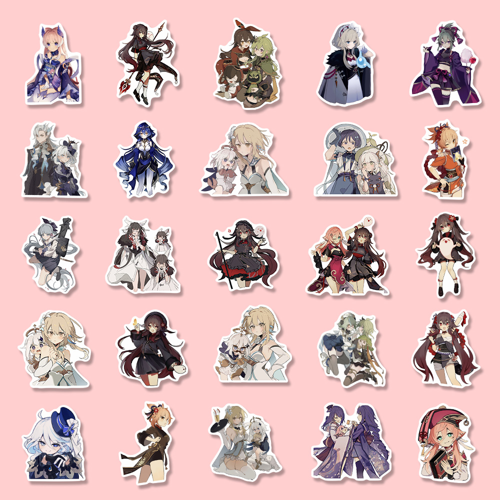 100 pcs Unique Creative Anime Figure Illustration Stickers, Cartoon ...
