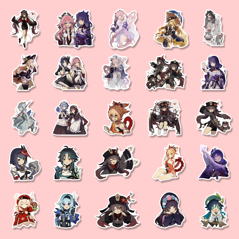 100 pcs Unique Creative Anime Figure Illustration Stickers, Cartoon ...