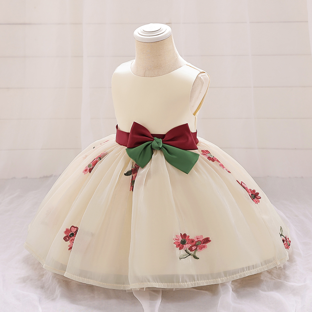 Cute Baby Girl Christening Dress Toddler First Birthday Princess Dress