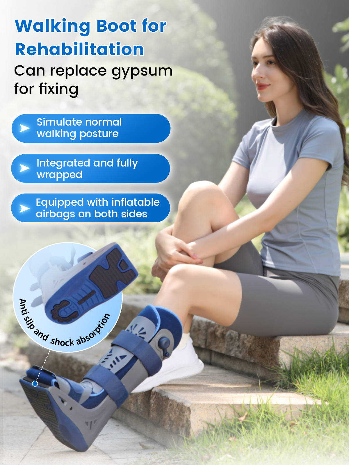 VELPEAU Walking Boot (Fracture Boot) - Lightweight, Comfortable, and ...