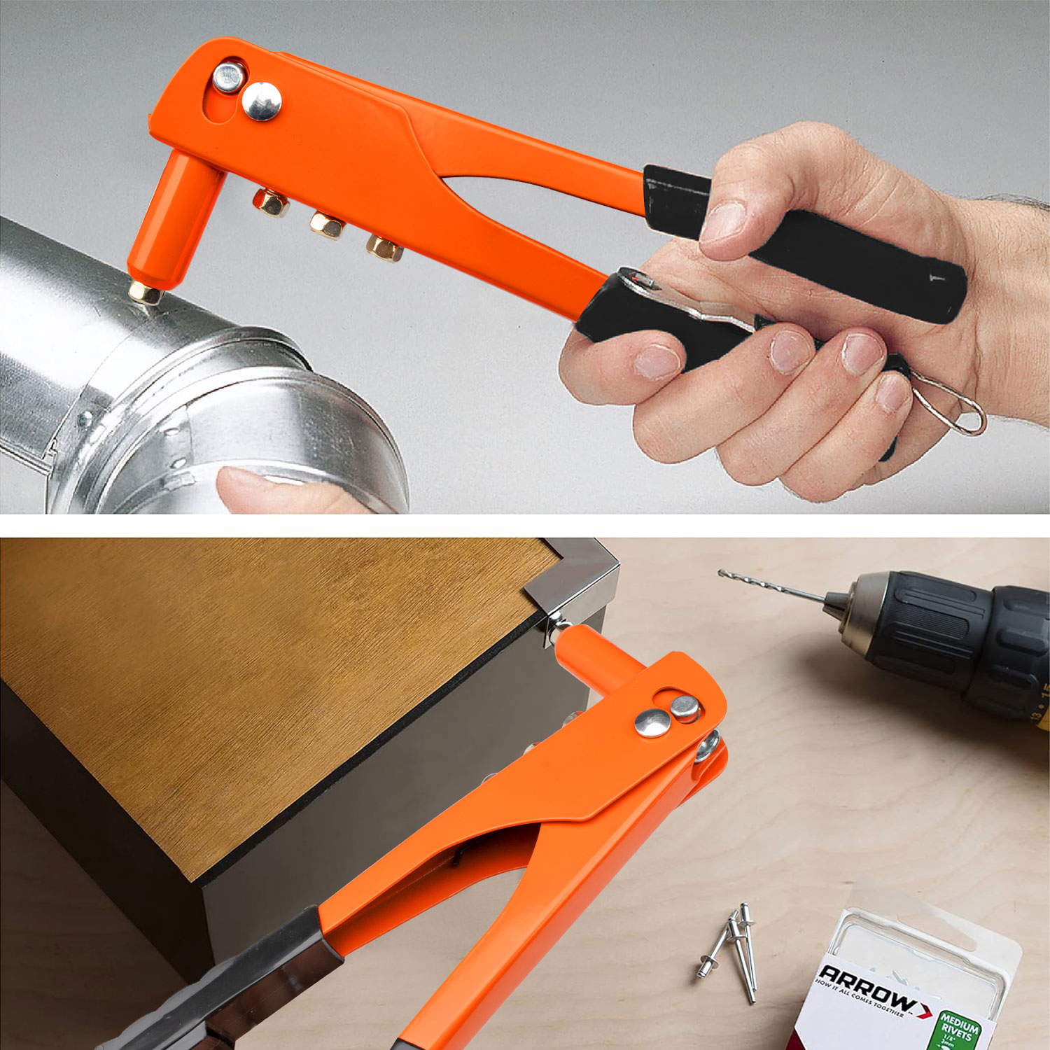 JLD Riveter Tools Heavy Duty 9.5'' Hand Riveter J-601 Rivet Gun ...