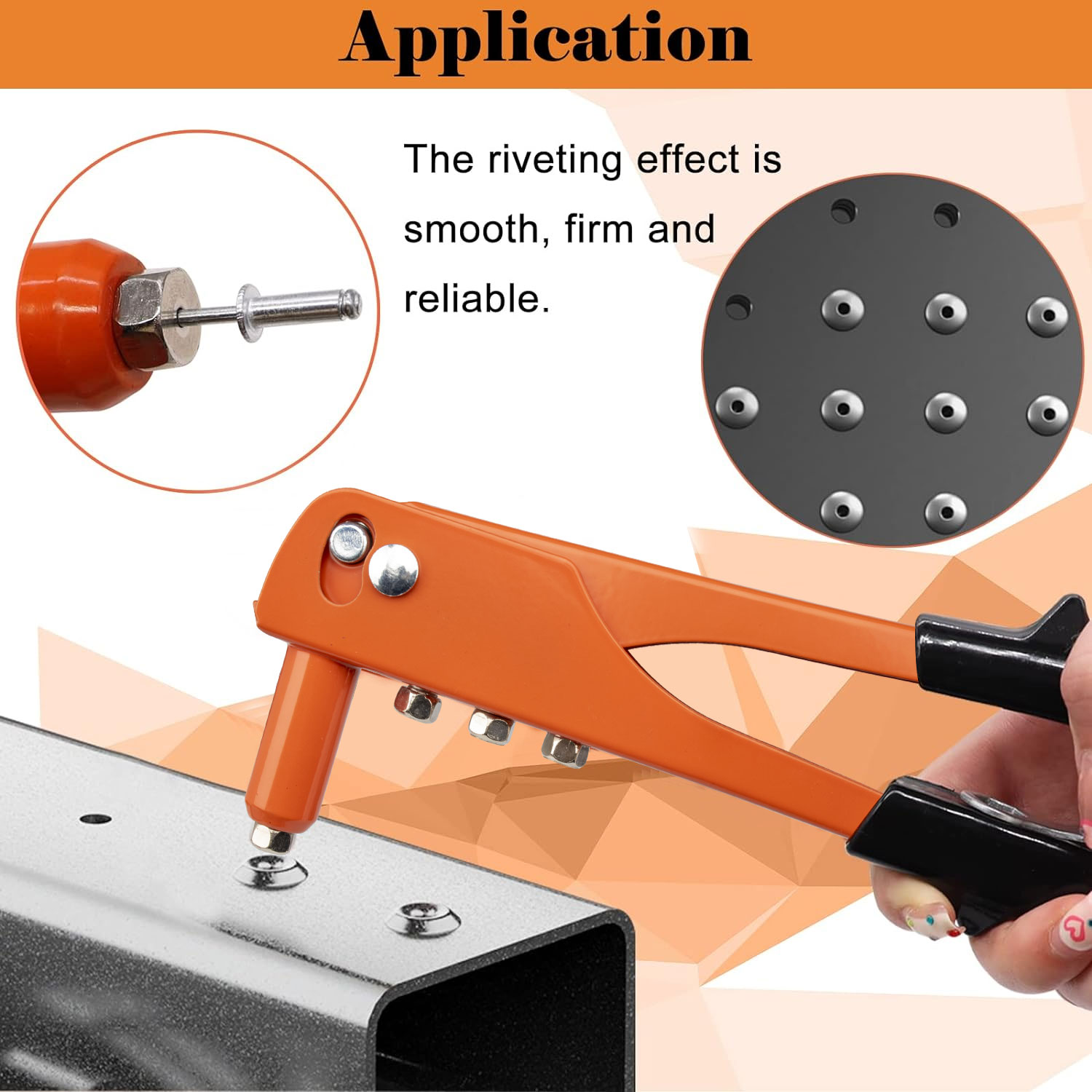 JLD Riveter Tools Heavy Duty 9.5'' Hand Riveter J-601 Rivet Gun ...
