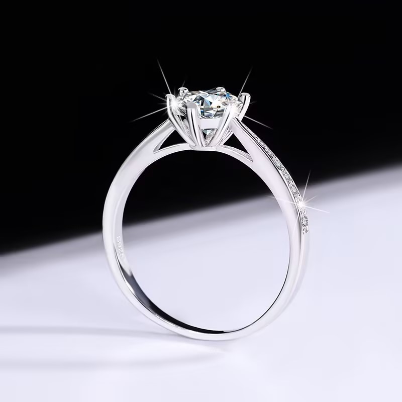 Engagement Ring Aurora&Fiori 2CT Moissanite s For Women,D Color