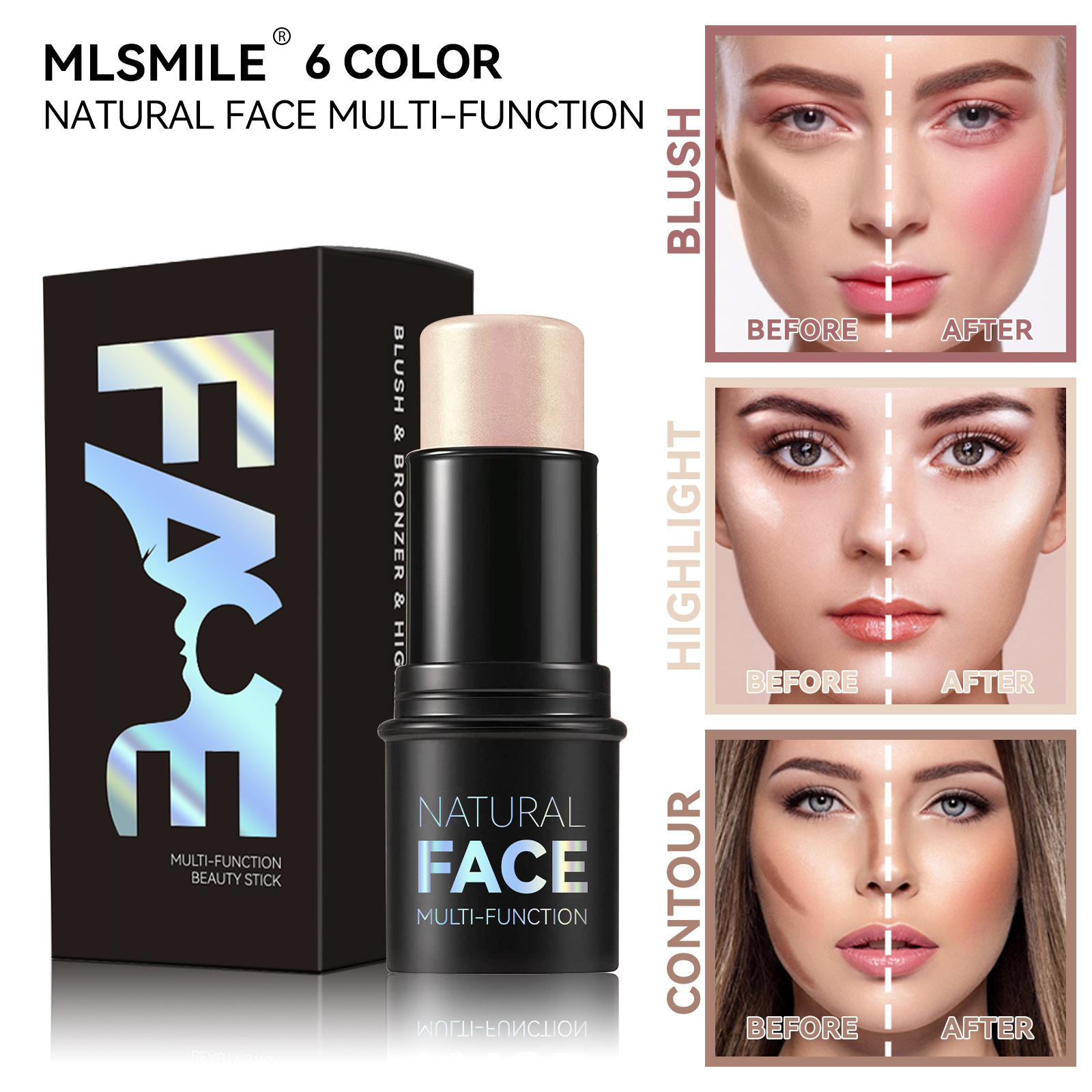 Natural Face Multi-Function Highlighter Stick - All Skin Tones ...