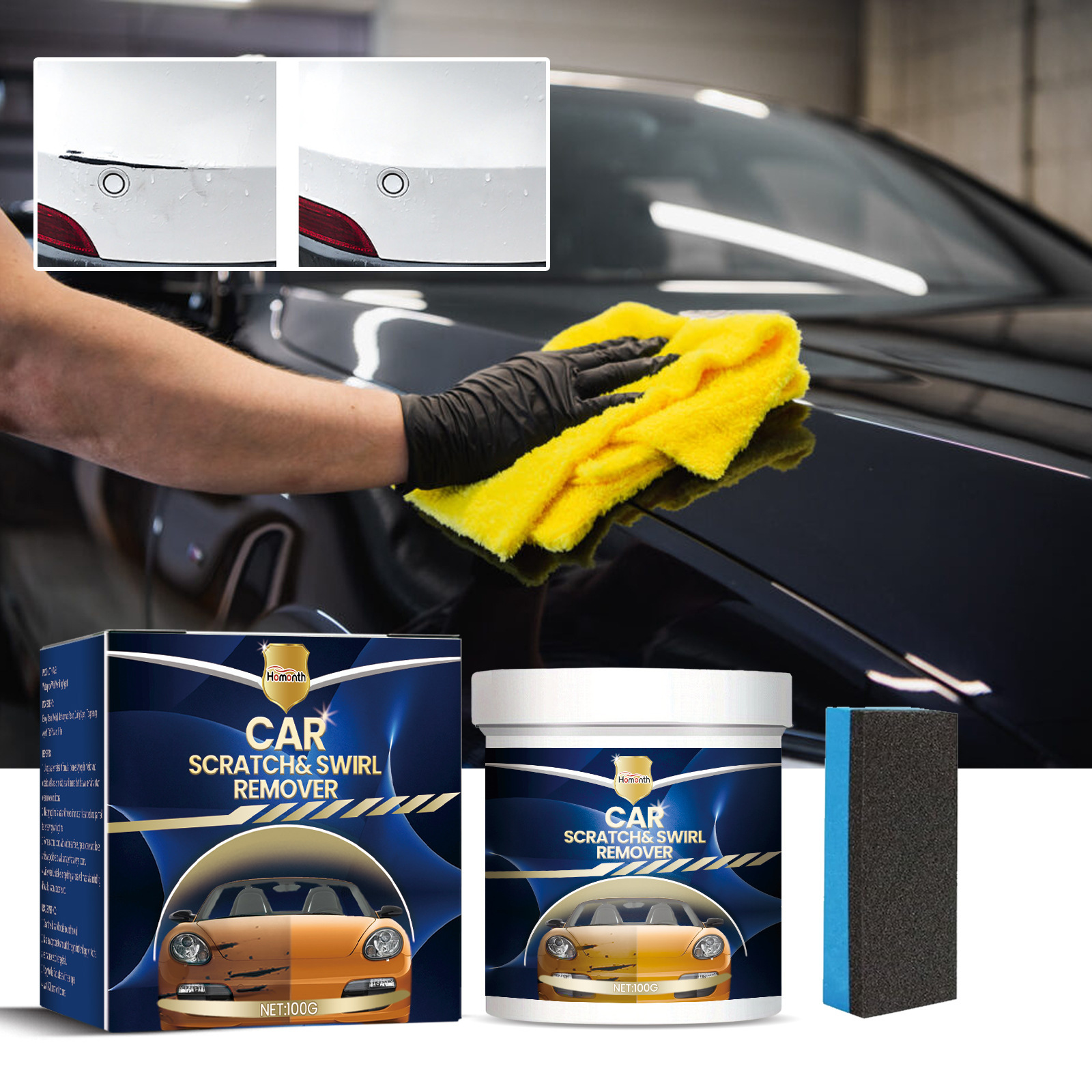 Homonth Car scratch repair cream Lacquer surface scratch repair repair ...