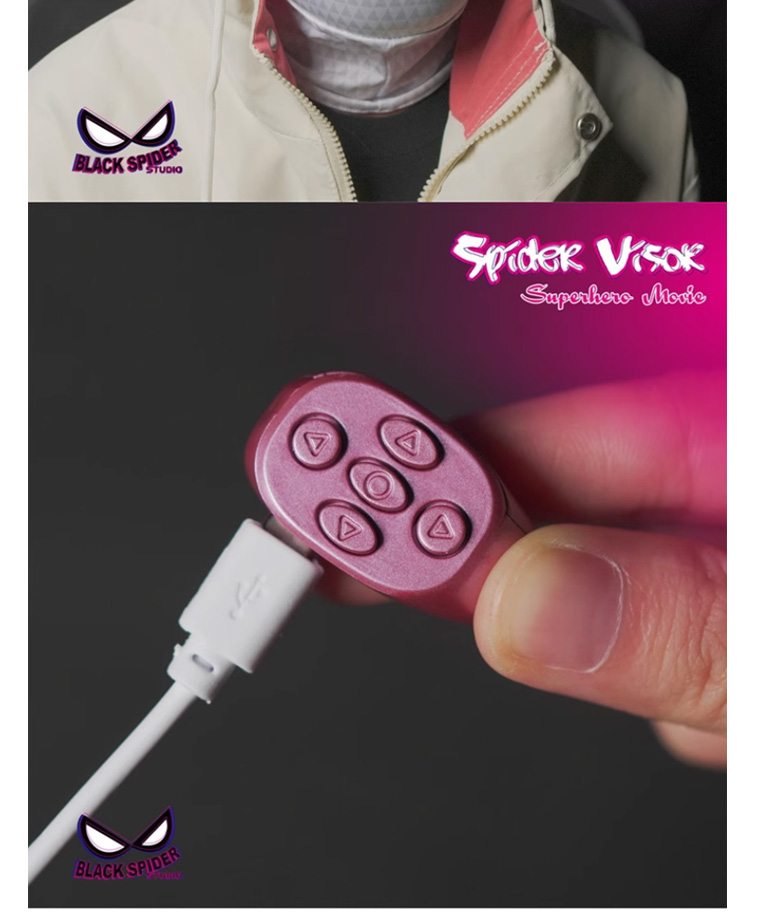 Black SPIDER STUDIO 1: 1 Wearable Helmet White SPIDER Style Lighting ...
