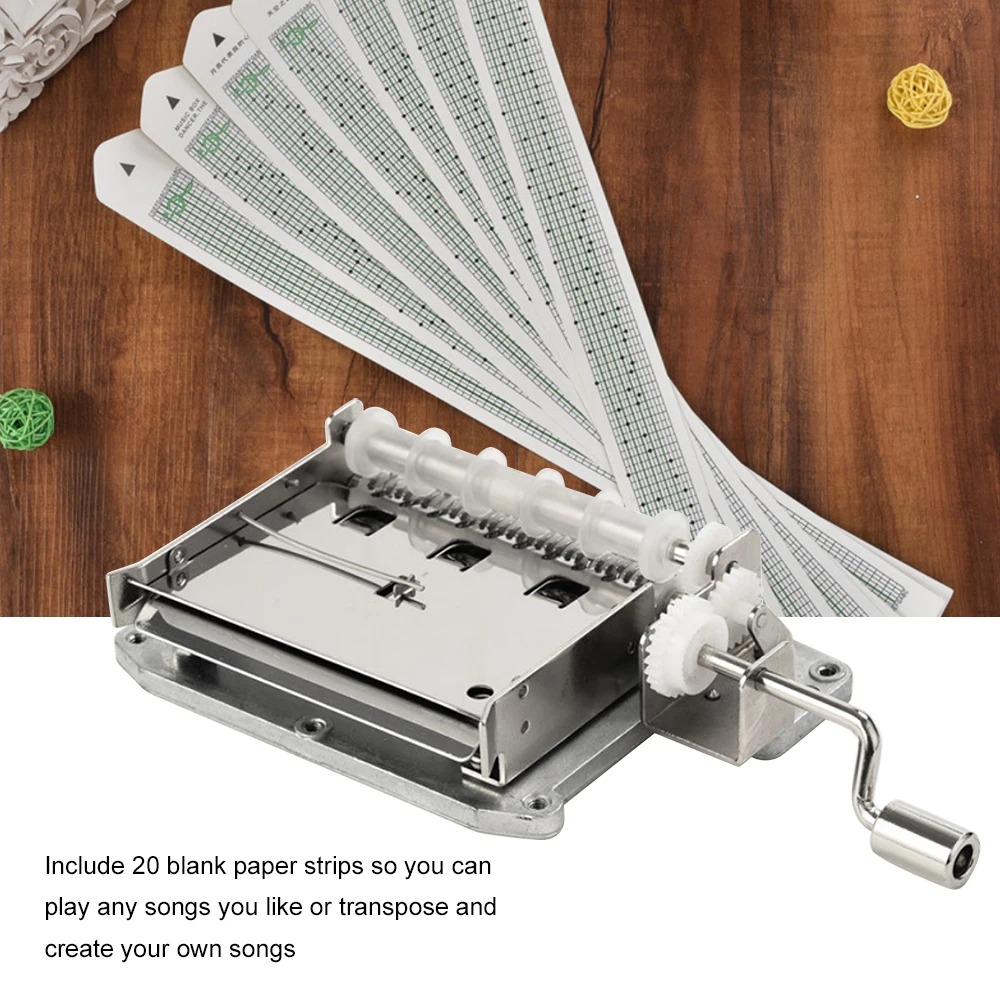 KOShobby DIY 15-Note Music Box Movement Hand-Cranked 15 Notes Music Box ...