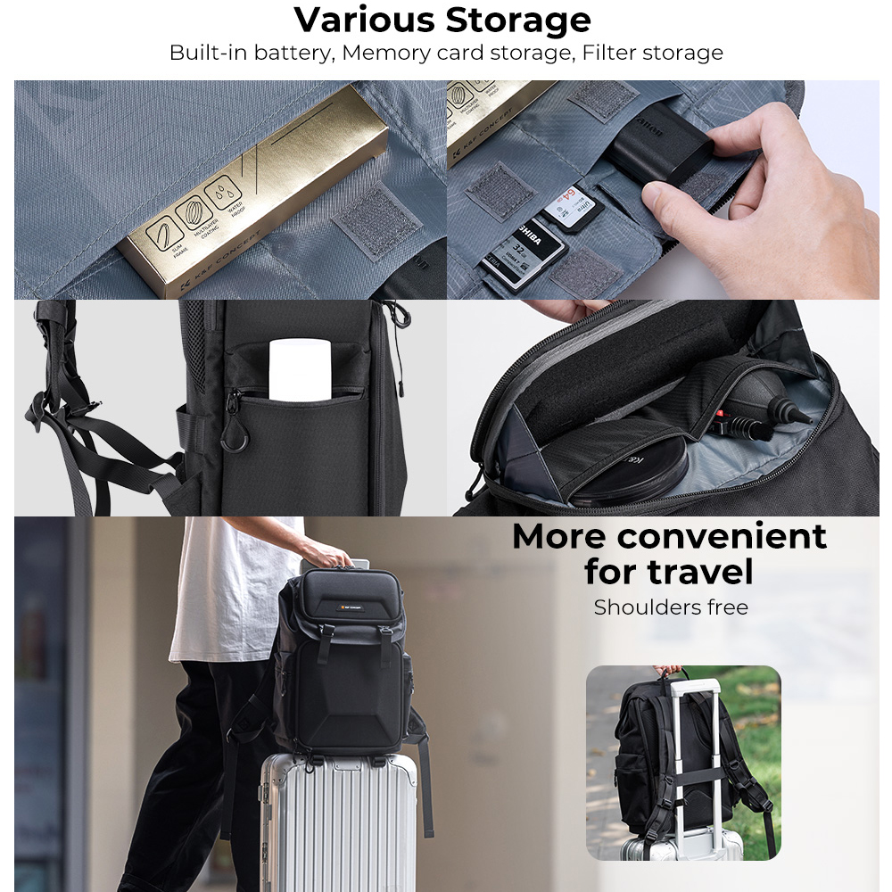[Fast Delivery] K&F CONCEPT Hard Shell Camera Backpack Waterproof SLR ...