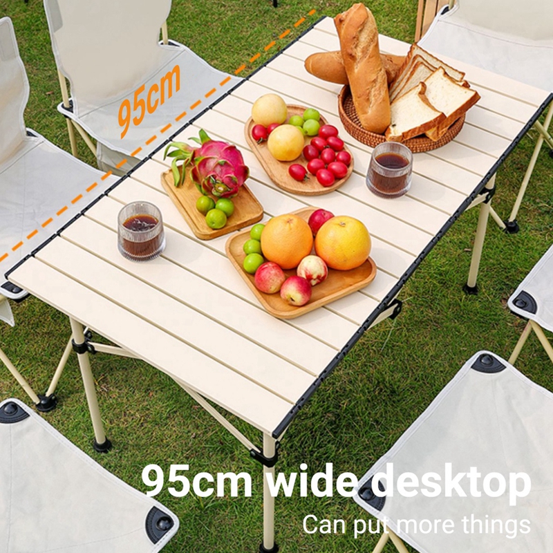 【Local shipment】New outdoor folding table carbon steel large egg roll ...