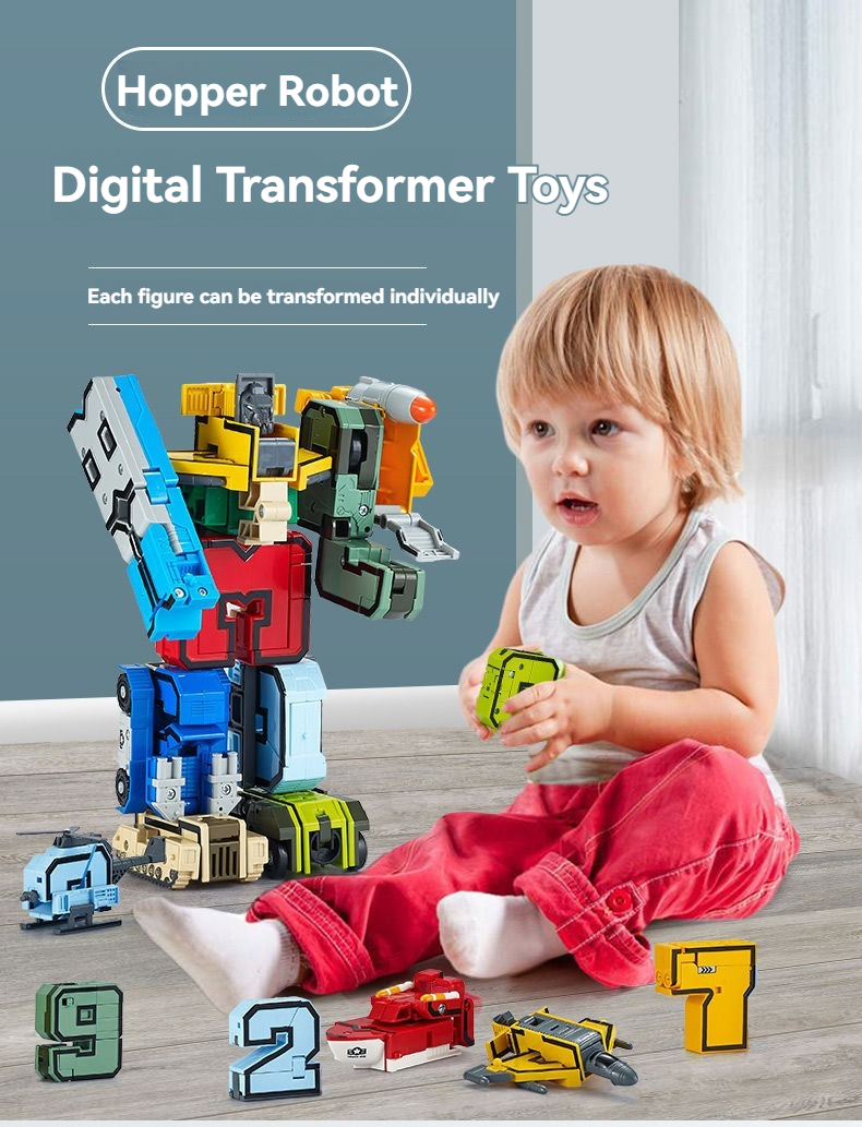 Number Deformation Robot Toys, Assemble Building Blocks Kits Digital ...