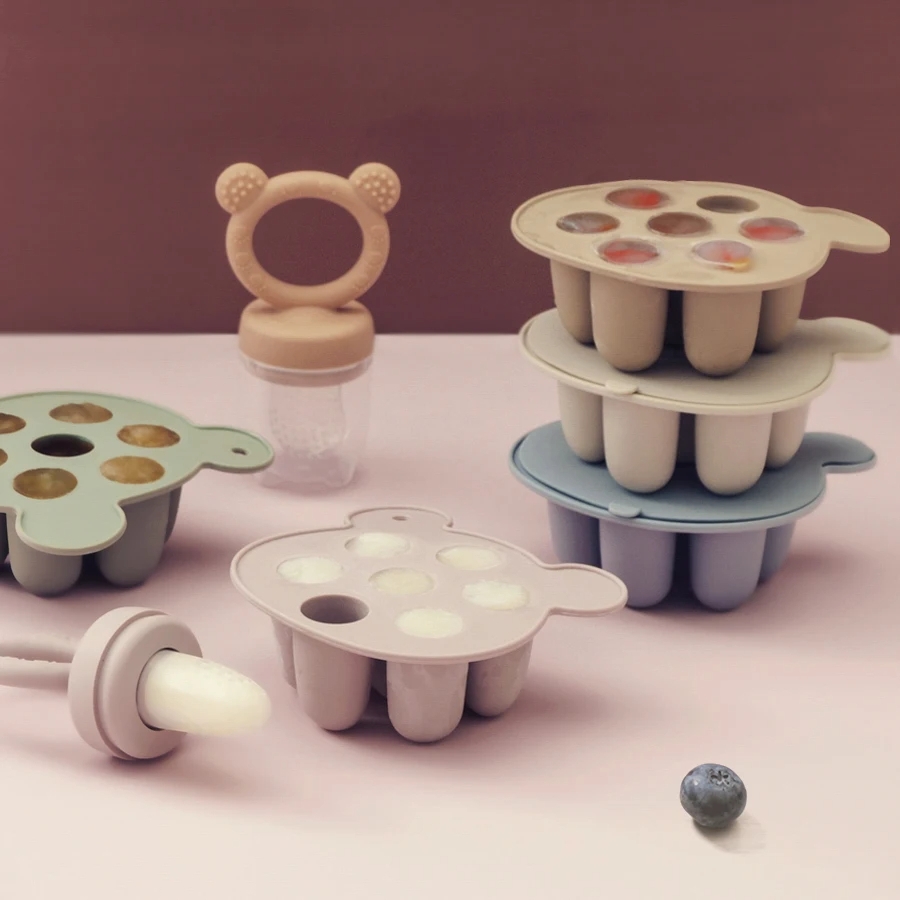 Baby Fruit Feeding Pacifier Toy Silicone Mold Ice Cream Maker Popsicles ...
