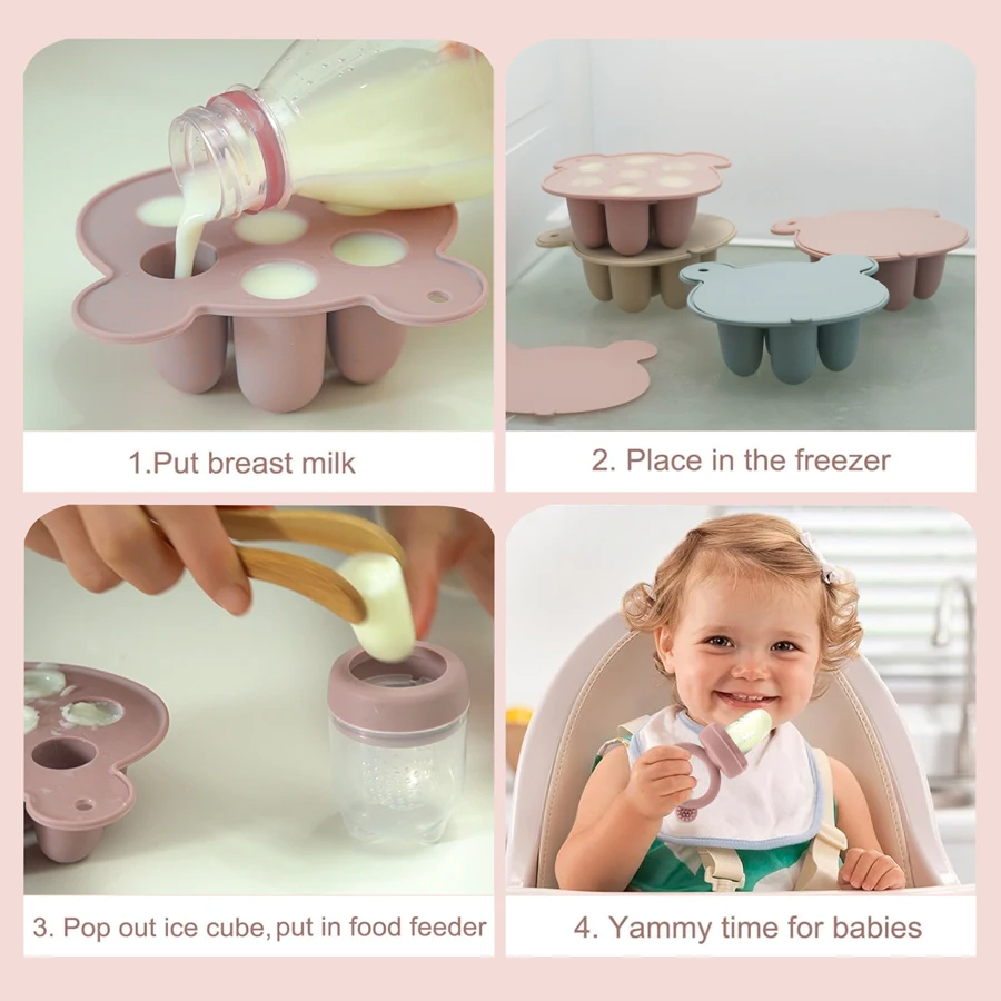 Baby Fruit Feeding Pacifier Toy Silicone Mold Ice Cream Maker Popsicles ...