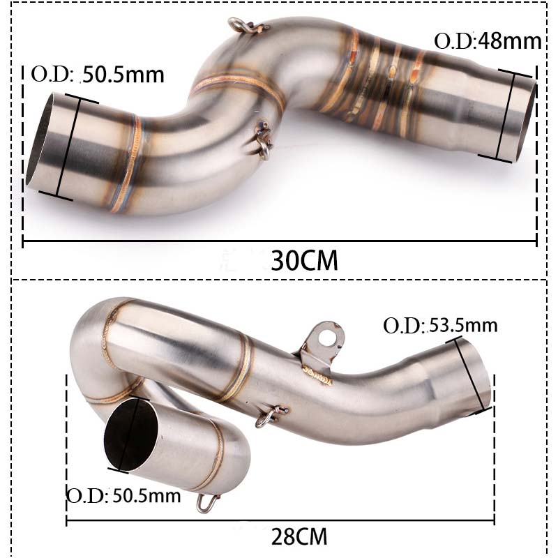Slip on Mid Pipe Link For Kawasaki ZX 6R 636 2004 2023 Motocycle 