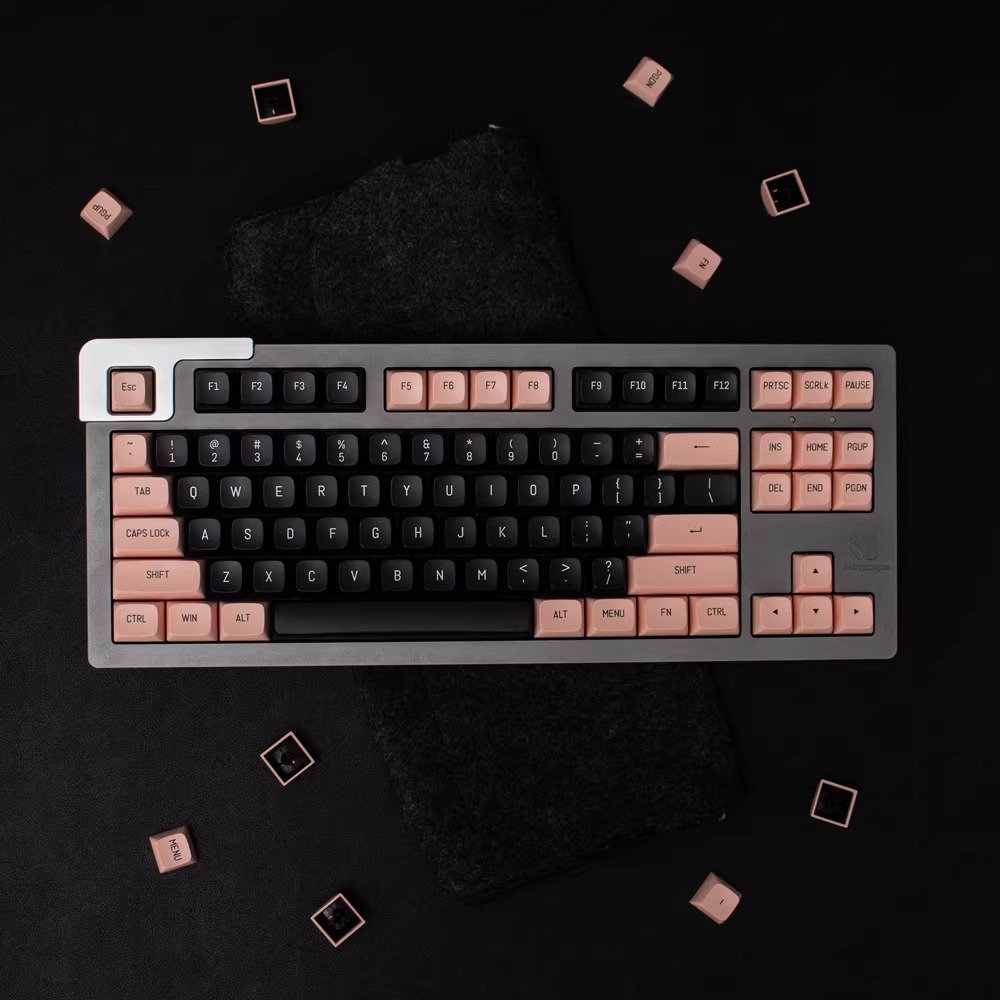 150 Keycaps Double Shot MSA Profile Black&Pink&White&Blue&Yellow&Red ...