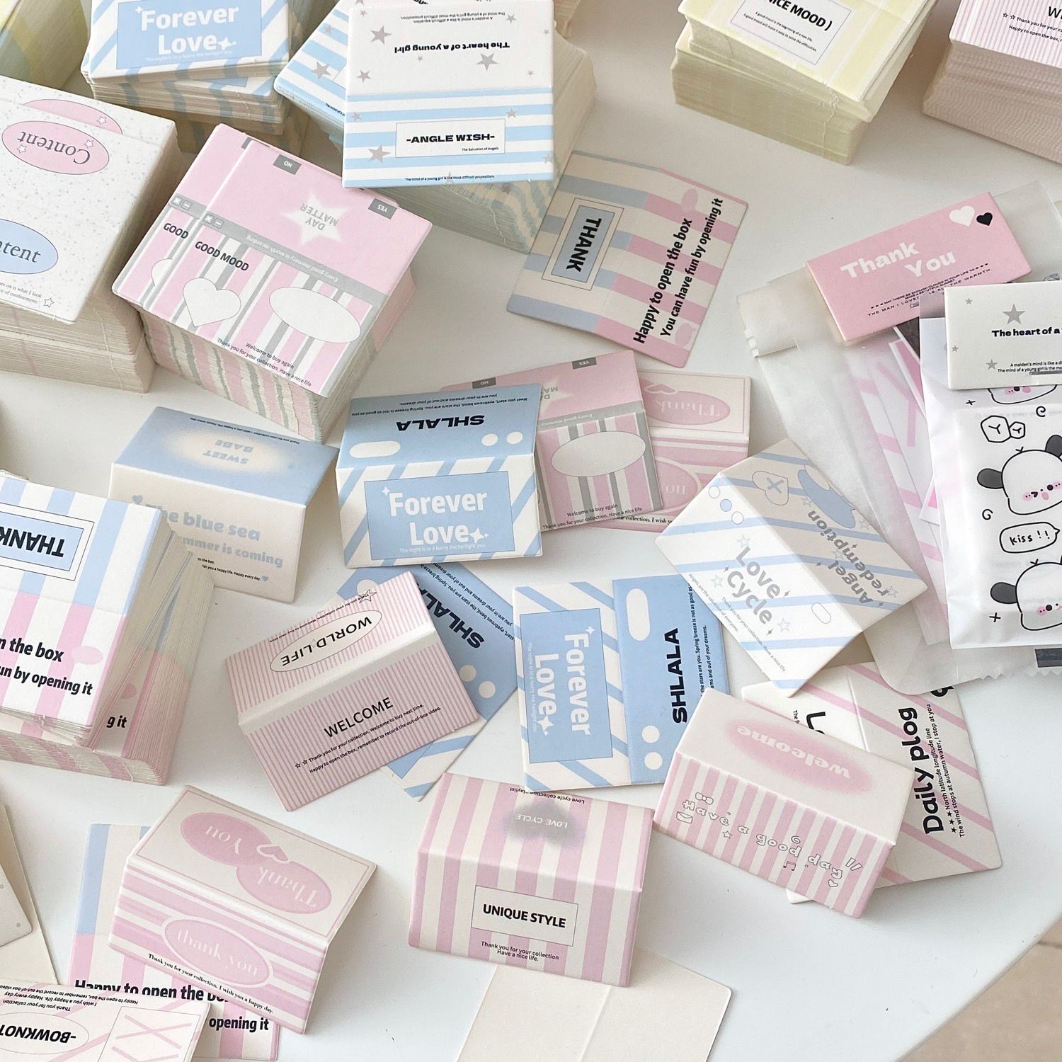 Ohaya | Ins Half Fold Mini Card Head Aidou Small Card Packing Material ...