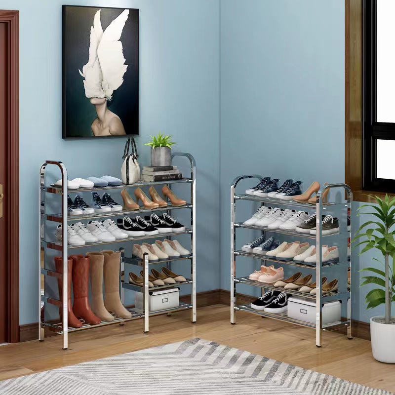 DK Shoe Racks 3/4/5/6 Layer Stainless Steel Stand Shoe Storage Rack ...