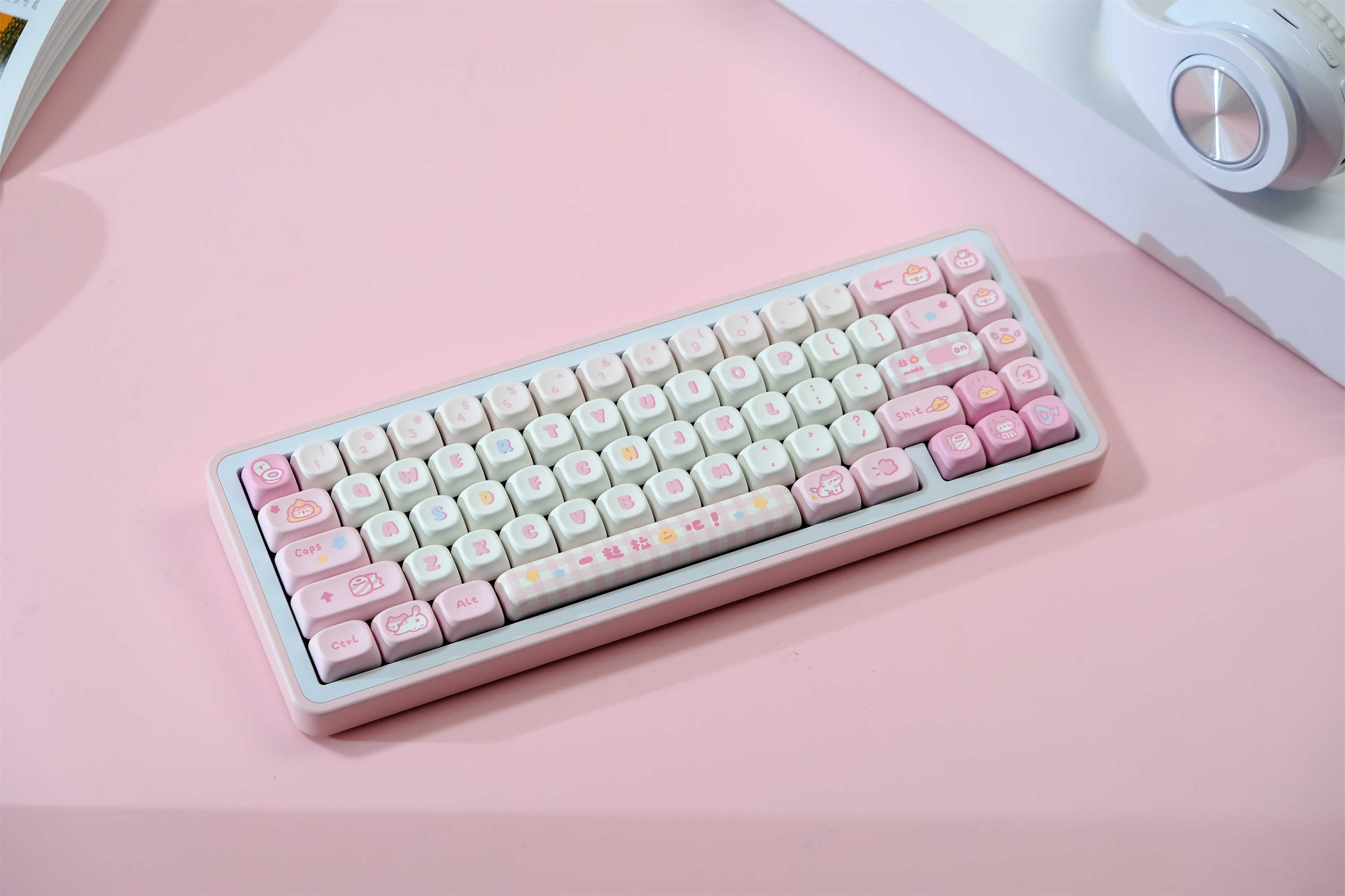 GMK Poop Cat keycaps, 126 Keys keycaps MOA Profile DYE-SUB Personalized ...
