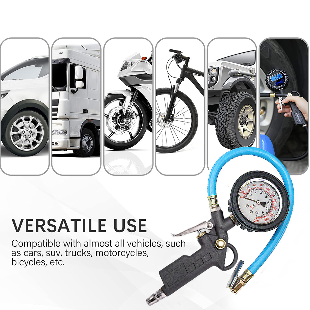 JLD Tire Pressure Monitor 0.8Mpa Digital Air Gauge 80mm Nozzle Psi ...