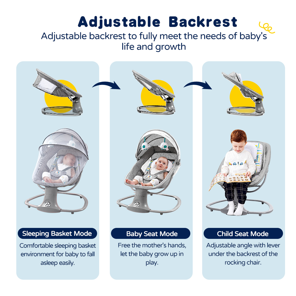 Mastela Baby Electric Rocking Chair Smart Bluetooth Music Rocking Chair ...