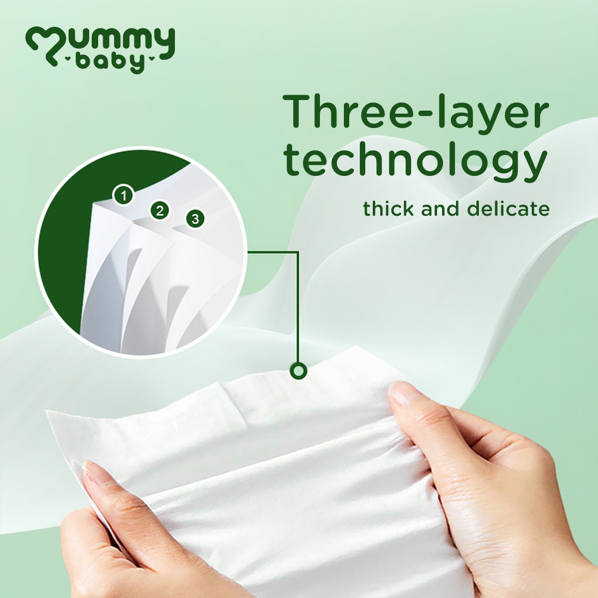 Facial tissue 4 layers 10 packs of eco-friendly organic green tea white ...