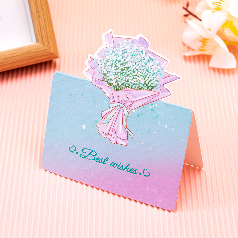 Valentine's Day Greeting Cards Flower Pattern Message Cards Mother's ...