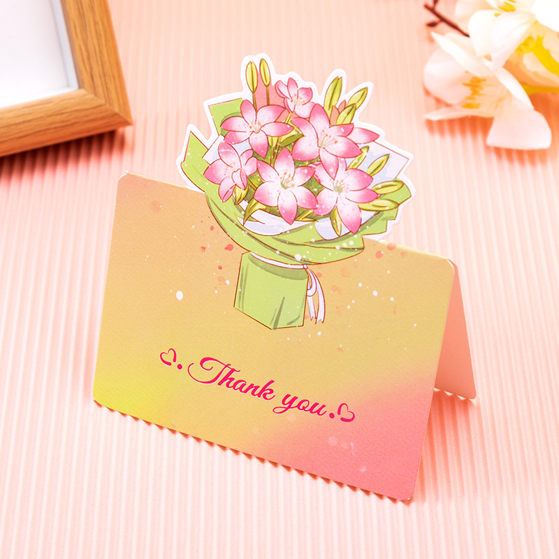 Valentine's Day Greeting Cards Flower Pattern Message Cards Mother's ...