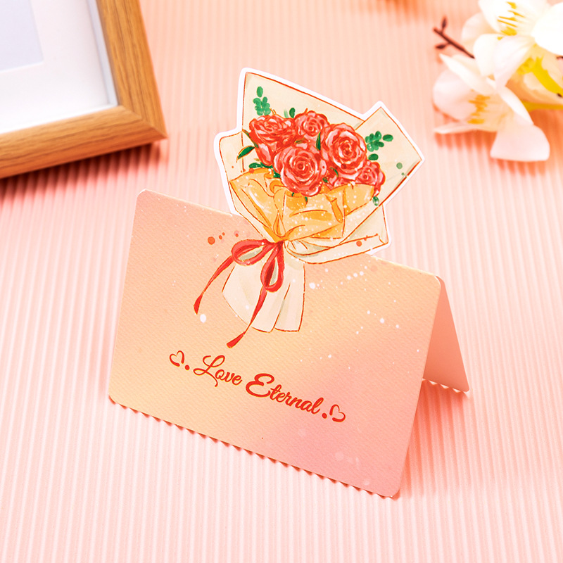Valentine's Day Greeting Cards Flower Pattern Message Cards Mother's ...