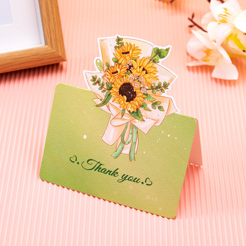 Valentine's Day Greeting Cards Flower Pattern Message Cards Mother's ...