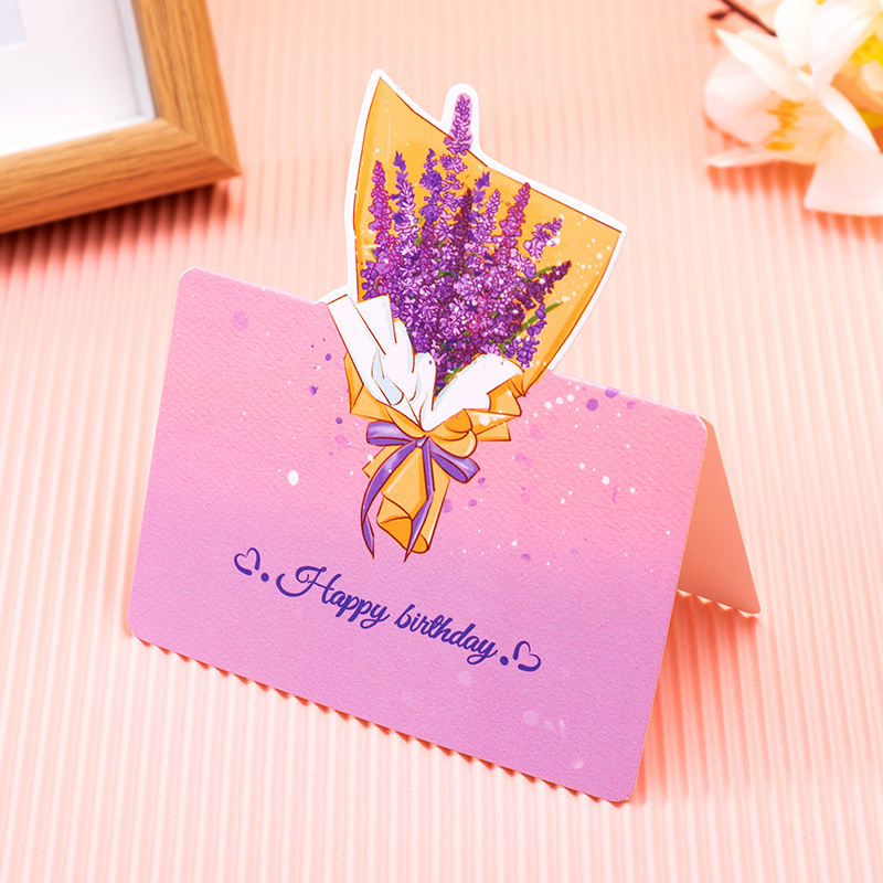 Valentine's Day Greeting Cards Flower Pattern Message Cards Mother's ...