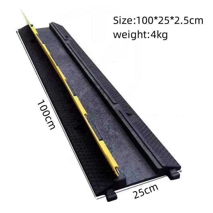 【COD】Rubber Cable Ramp Wire Protector 2 Channe Rubber Humps Speed Bump ...