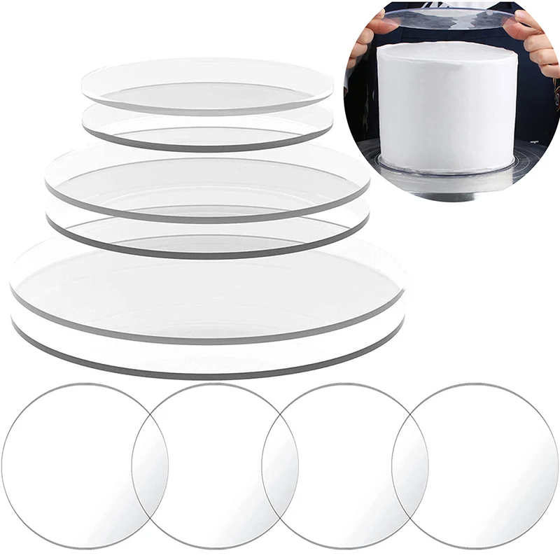 3pcs/Set Acrylic Cake Disc 4 6 8 10 Inch Round Cake Board For Cake ...