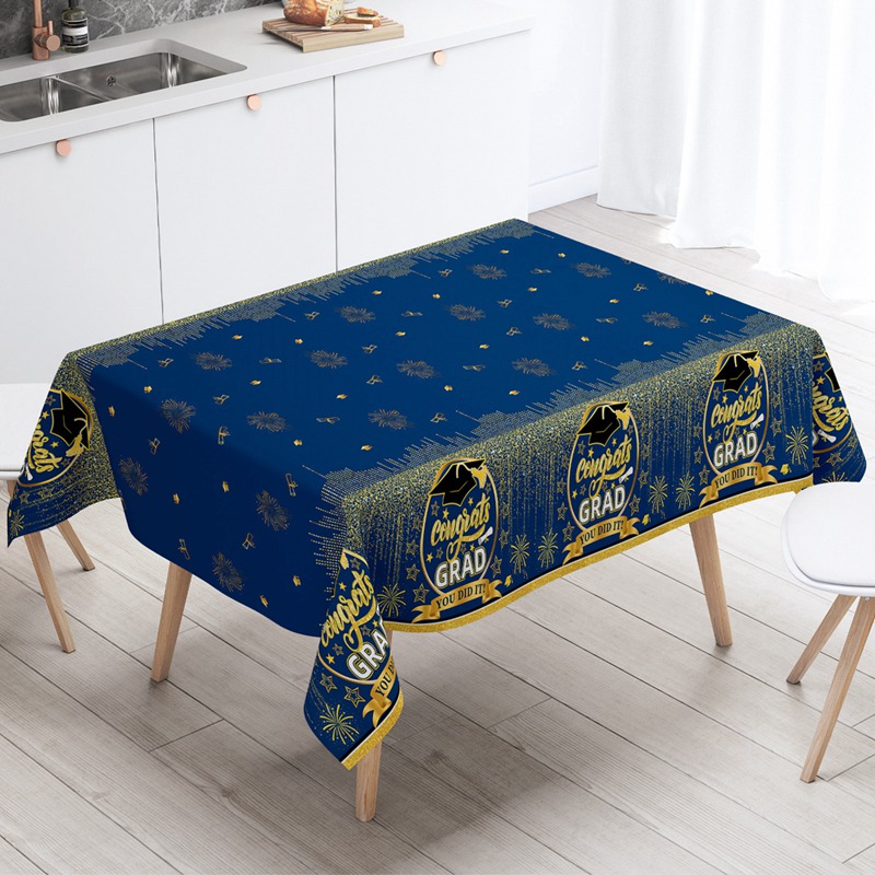 PE 220*130cm Congrats Grad Table Cover Grad Tablecloth Grad Table Cover ...