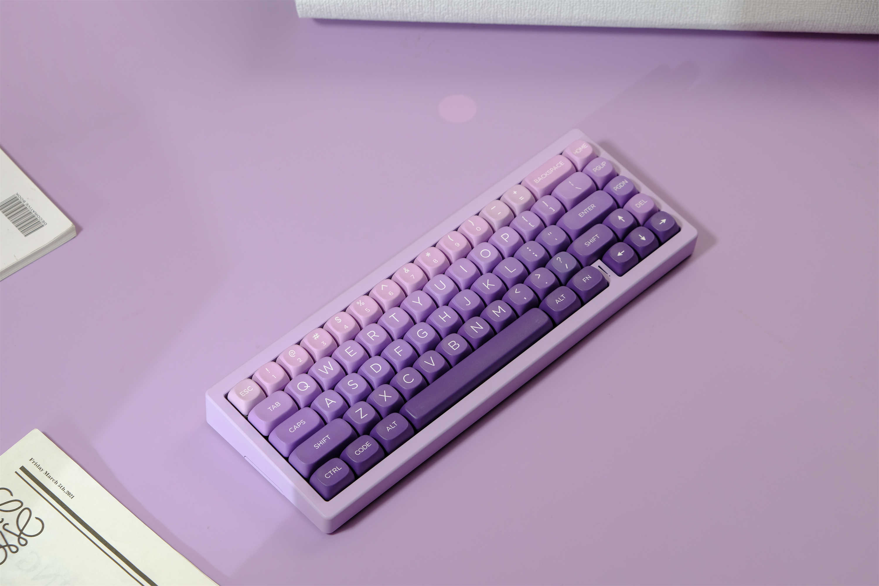 GMK Purple from east Gradient keycaps, 126 Keys keycaps MOA Profile DYE ...