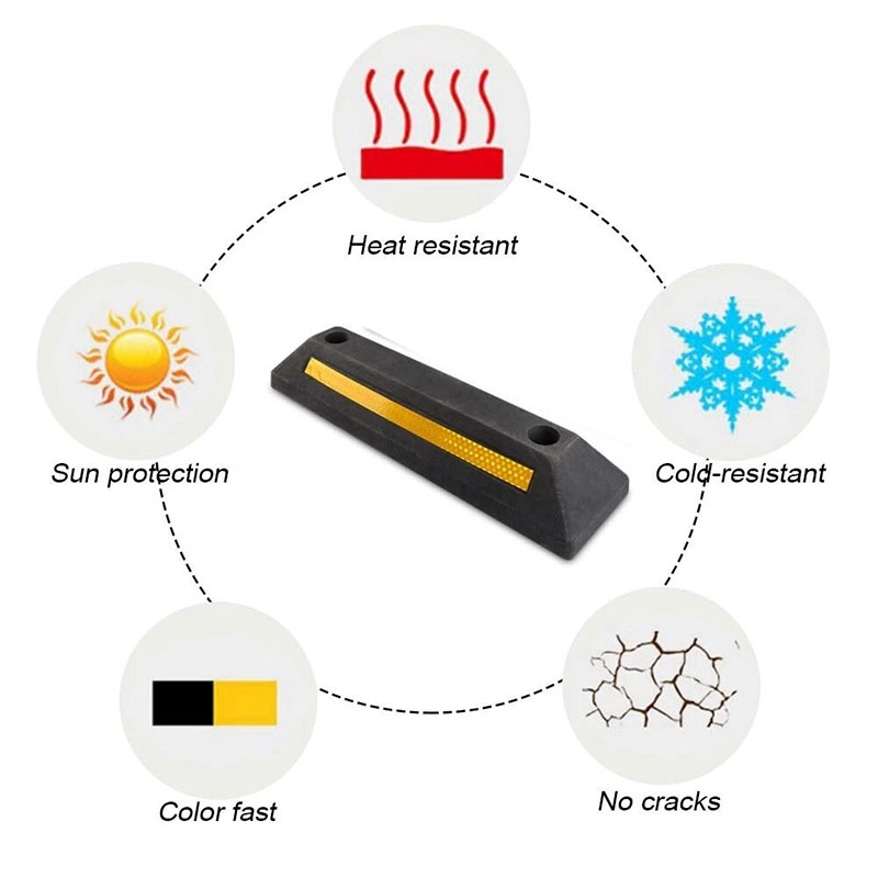 【Local shipment】1pcs/2pcsHeavy Rubber Parking Stopper Parking Blocker ...
