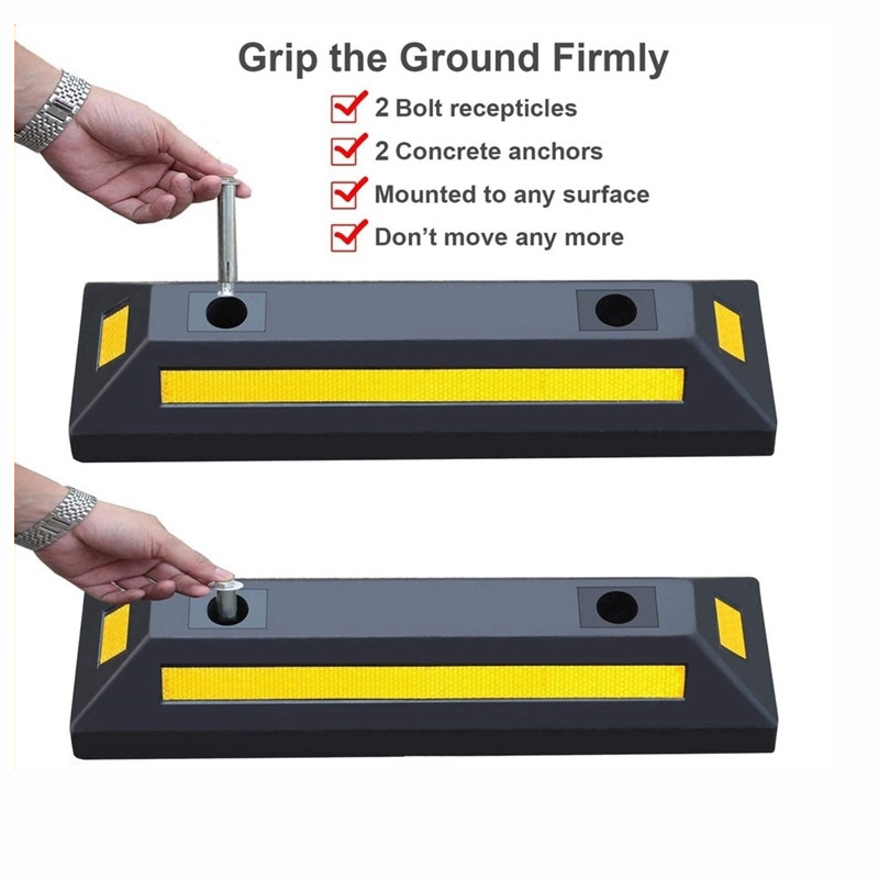 【Local shipment】1pcs/2pcsHeavy Rubber Parking Stopper Parking Blocker ...